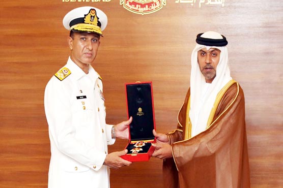 Naval Chief conferred with highest Military Medal of UAE