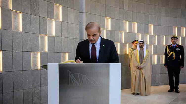 PM Shehbaz Sharif visits Martyrs' Monument in Abu Dhabi