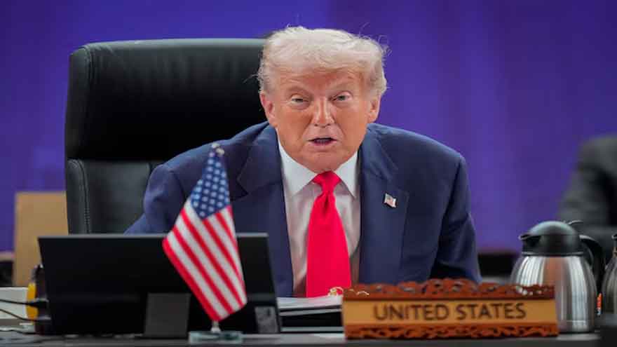Trump threatens 50pc tariffs on countries arming Iran, bans uranium enrichment