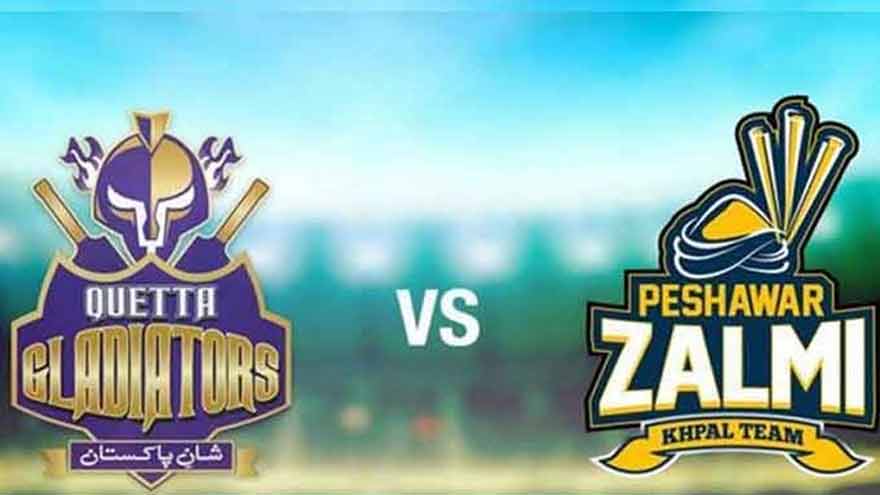 Peshawar Zalmi face Quetta Gladiators in today's clash