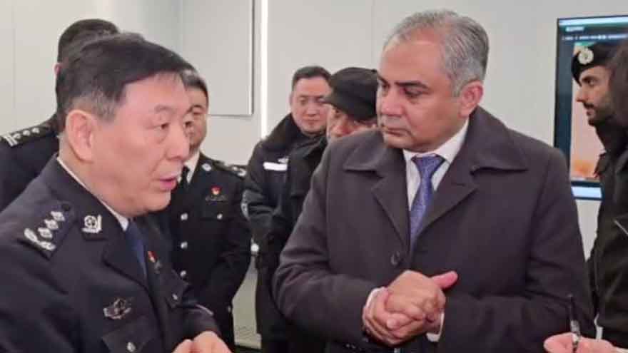 Naqvi impressed by Beijing Police's high-tech training, announces programme for Pakistani officers