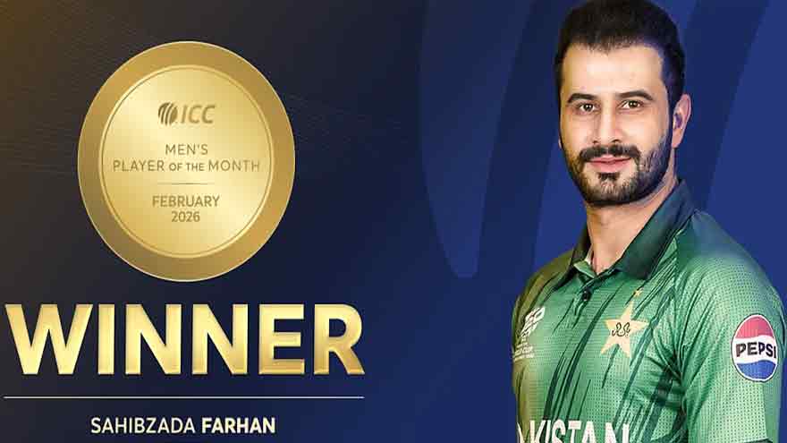 Sahibzada Farhan named ICC Player of the Month